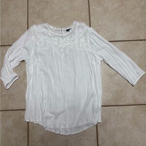 Torrid White Embroidered Women’s Blouse - Classic Lightweight Top